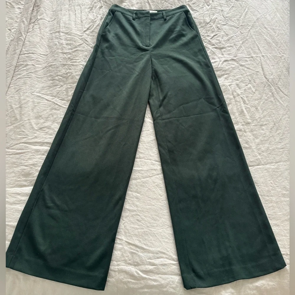 NWT Wide leg dark green trousers - Picture 4 of 5